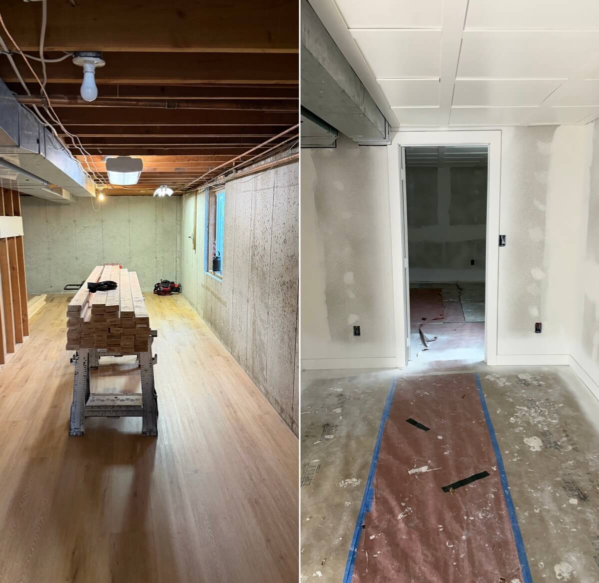 Bright finished basement showcasing modern basement finishing services in Spokane Valley, WA